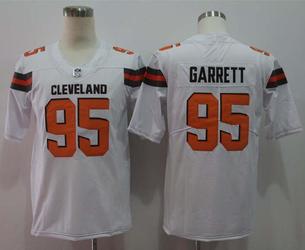 Men's Cleveland Browns Myles Garrett #95 White Jersey